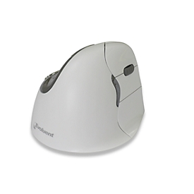 Souris verticale Right Hand White Bluetooth Evoluent4, souris 5 touches, molette de défilement, sans fil