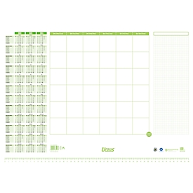 Sous-main, 80 g/m2, 30 feuilles, règle graduée, collage en pied