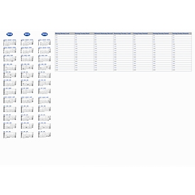 Sous-main bleu, 30 feuilles