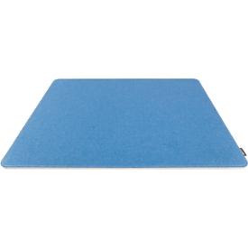 Sous-main Sigel Eyestyle, L 600 x P 450 x H 7 mm, hydrofuge, surface textile en PET recyclé, bleu clair/gris foncé