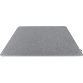 Sous-main Sigel Eyestyle, L 600 x P 450 x H 7 mm, hydrofuge, surface textile en PET recyclé, gris clair/noir
