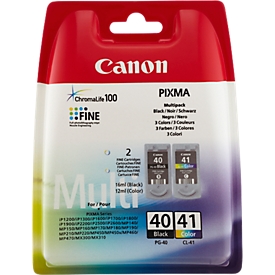Sparpaket 2 Stück Canon Tintenpatrone PG-40/CL-41 schwarz/color, original