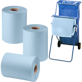 Sparset 3 Rollen Wischtücher WYPALL® L AIRFLEX + Bodenständer