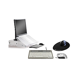 Sparset BakkerElkhuizen Home Working Kit 2, 4-teilig, ergonomisch, bestehend aus Monitorständer, Tastatur, QWERTZ, Vertikalmaus und Mauspad