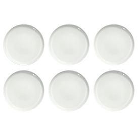Speiseteller Solea flach, Ø 260 mm, uni, weiß, Porzellan, 6 Stück