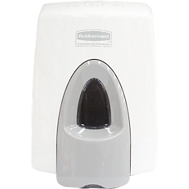 Spender für Toilettensitzreiniger Rubbermaid, inkl. 400 ml Reinigungsmittel, kompatibel mit RVU9503, L 140 x B 128 x H 205 mm, weiß-grau