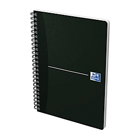 Spiralbuch Oxford Smart Black A5,  Softcover, kariert, 90 Blatt, SCRIBZEE®-kompatibel, 5 Stk., Optik Paper®, weiß