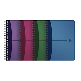 Spiralhefte Oxford Urban Mix, DIN A6, Optik Paper®, kariert, ohne Rand, 90 Blatt, Doppelspiralbindung, verschiedene Farben, assortiert, 10 Stk.