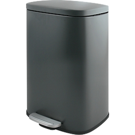 SPIRELLA pedal bin AKIRA, 30 liters, pedal mechanism, L 343 x W 235 x H 629 mm, grey