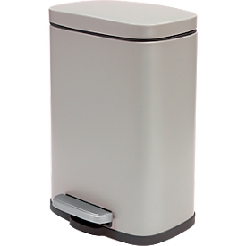 SPIRELLA Poubelle à pédale AKIRA, 12 litres, mécanisme à pédale, L 280 x l 193 x H 379 mm, marron clair