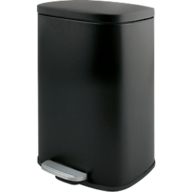 SPIRELLA Poubelle à pédale AKIRA, 30 litres, mécanisme à pédale, L 343 x l 235 x H 629 mm, noir