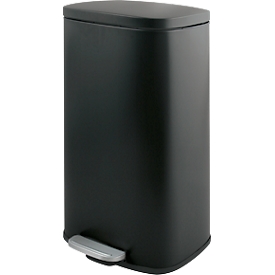 SPIRELLA Poubelle à pédale AKIRA, 50 litres, mécanisme à pédale, L 297 x L 427 x H 643 mm, noir