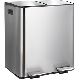 SPIRELLA Treteimer ALIYA, Edelstahl, 2 x 20 Liter, Tretmechanismus, L 450 x B 300 x H 510 mm