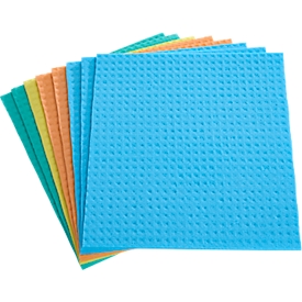 Spontex Schwammtücher Schwammtex, Viskose, 19 x 21 cm, 8 Stück, farbsortiert