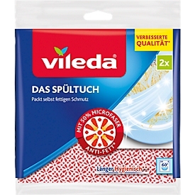 Spültuch vileda®, 2 Stück, reinigungsaktive Noppenstruktur