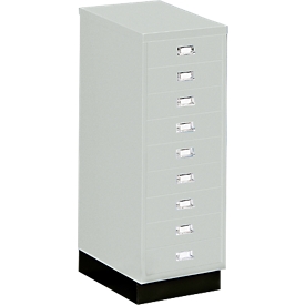 SSI drawer cabinet DIN A3, 9 drawers, 940 mm high, luminous grey