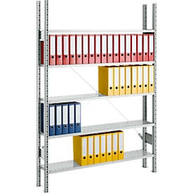 SSI Schäfer Archivregal, Anbaufeld, 7 Böden, B 995 x T 300 mm, verzinkt
