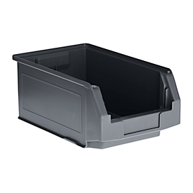 SSI Schäfer open fronted storage box series ENTRY 321, plastic, L 343 x W 209 x H 145 mm, 7.5 L, black