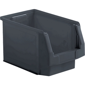 SSI Schäfer Sichtlagerkasten Serie ENTRY 322, recycelter Kunststoff, L 350 x B 200 x H 200 mm, Inhalt 10,4 L, schwarz