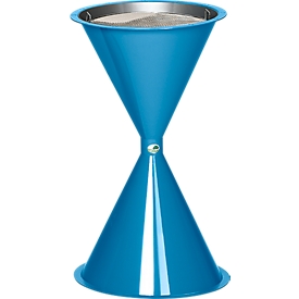 Staande asbak - van recyclebare kunststof -6 L - blauw
