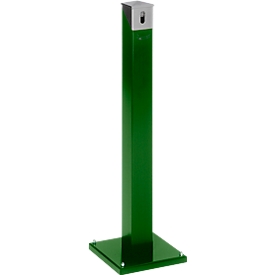 Staande asbakzuil SG 105E, hoekig mosgroen