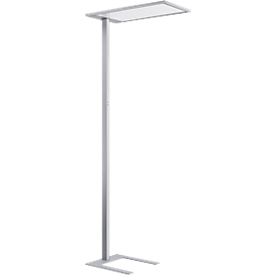 Staande ledlamp Spittler SL720, incl. daglichtsensor, indirect/direct schijnend, 8940 lm, wit-aluminium