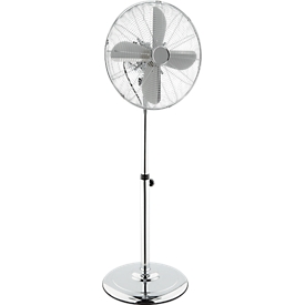 Staande ventilator Chrome-Line -  Ø 400 x 1040-1350 mm - in hoogte verstelbbar - 3 snelheden - metalen rotorbladen