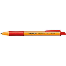 STABILO® Kugelschreiber pointball, Druckmechanik, Strichstärke 0,5 mm, 10 Stk., rot