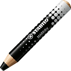 Stabilo MarkDry whiteboard marker, ronde punt, 1-10 mm, sneldrogend, 5 stuks, zwart