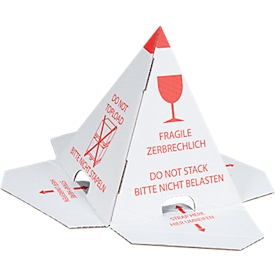 Stack protection pyramid, Pallet cones, self-adhesive, 25 pieces
