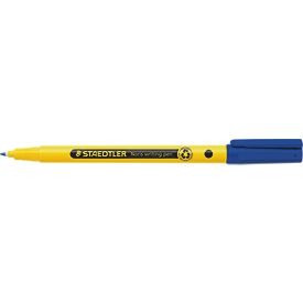 Staedtler Fineliner Noris, pointe ogive, largeur de trait 0,6 mm, encre à base d'eau, plastique recyclé, couleur d'écriture bleu, 1 pièce