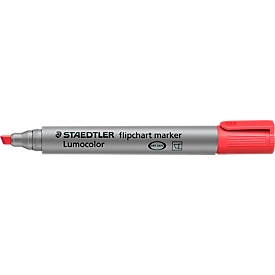 STAEDTLER flipchartmarker Lumocolor rood, 2-5 mm, wigvormige punt