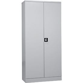 Stahlschrank, Zylinderschloss, B 916 x T 422 x H 1950 mm, lichtgrau RAL 7035