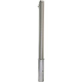 Stainless steel bollard, with hemisphere, removable, with different locking system.