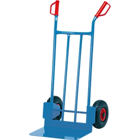 Stalen steekwagen met groot laadvlak, draagvermogen: 250 kg, wielen met massief rubber, 17,5 kg
