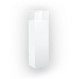 Stand-Präsentationsvitrine, Säule, B 250 x T 180 x H 850 mm, weiß