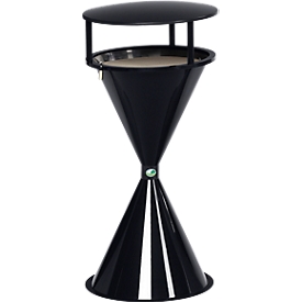 Standascher mit Dach und Bodenronde, Kunststoff, anthrazit