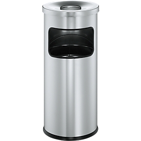 Standascher mit Flammlöschkopf, silbermetallic
