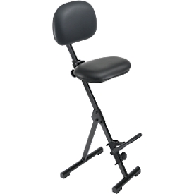 Standing aid meychair Futura Light AF-SR-11153, foldable &amp; seat height adjustable, with step-up aid, W 370 x D 210 x H 540-900 mm, steel &amp; imitation leather, black