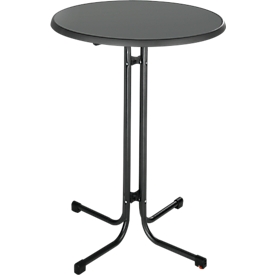 Standing table Quickstep without parasol opening, disinfectant-resistant, Ø 700 mm, anthracite
