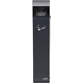 Standing wall-mounted ashtray, for outdoor use, UV resistant coating, volume 3 l