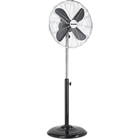 Standventilator Metal Black 16", 50 W, höhenverstellbar, schwenkbar, 3 Geschwindigkeiten