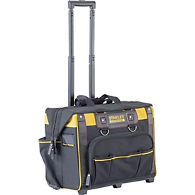 STANLEY Fatmax gereedschapskoffer, B 500 x D 360 x H 410 mm, telescopische handgreep, wielen, 600-denier nylon, zwart geel