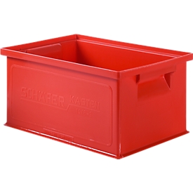 Stapelbak 14/6-3 - polypropeen - met handgreep - L 310 x B  210 x H 145mm - 7L - rood