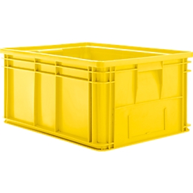 Stapelkasten Serie 14/6-1, aus PP, mit Griffmulde, Inhalt 71 L, gelb
