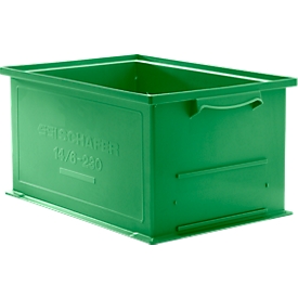 Stapelkasten Serie 14/6-230 - aus Polypropylen - mit Griffmulde - 26L - grün