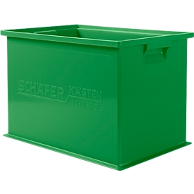Stapelkasten SSI Schäfer 14/6-2Z, Volumen 33 l, bis 30 kg, mit Griffmulde, L 465 x B 314 x H 298 mm, Polypropylen, grün