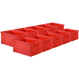 Stapelkasten SSI Schäfer 14/6-3, Polypropylen, Inhalt 7 l, rot, 10 Stück