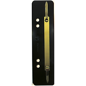 Stapling strips Exacompta 425001B, perforation 60 &amp; 80 mm, L 150 x W 35 mm, plastic &amp; metal, black, 100 pieces