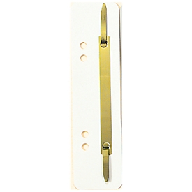 Stapling strips Exacompta 425001B, perforation 60 &amp; 80 mm, L 150 x W 35 mm, plastic &amp; metal, white, 100 pieces